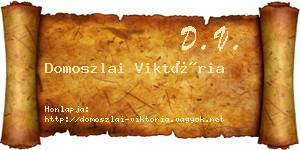 Domoszlai Viktória névjegykártya