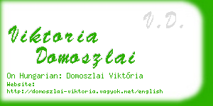 viktoria domoszlai business card