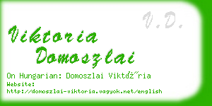 viktoria domoszlai business card